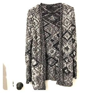 Aztec print cardigan